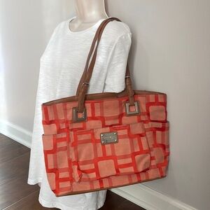 Nine West Red Geometric Shoulder Bag